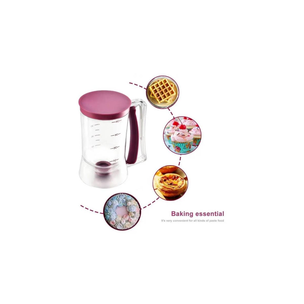 GENERICO - Dispensador De Mezclas Cupcake Galleta Panqueque Donas 900ml