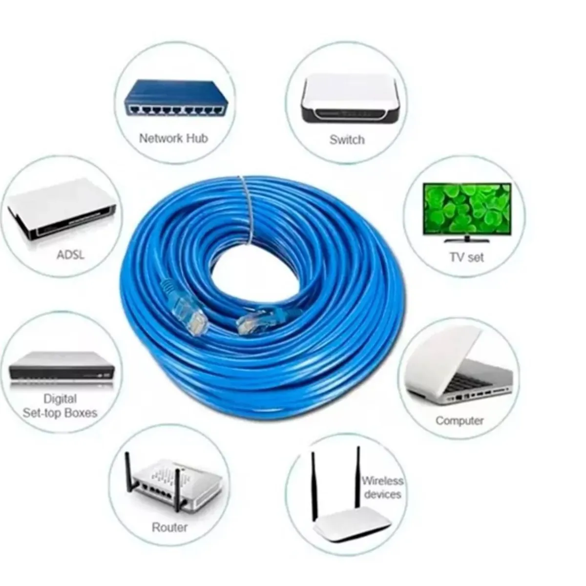 GENERICO - Cable De Red De Alta Velocidad Cat 5e 8p8c / Rj45 10 Metros