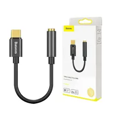 BASEUS - Adaptador Usb Tipo C A Jack 35mm Aux Audífonos Grafito