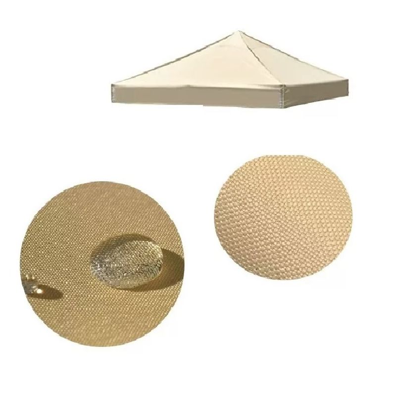 GENERICO - Lona Oxford Para Toldo Plegable 3x3 MTS Crema Impermeable Con Filtro Uv 800D