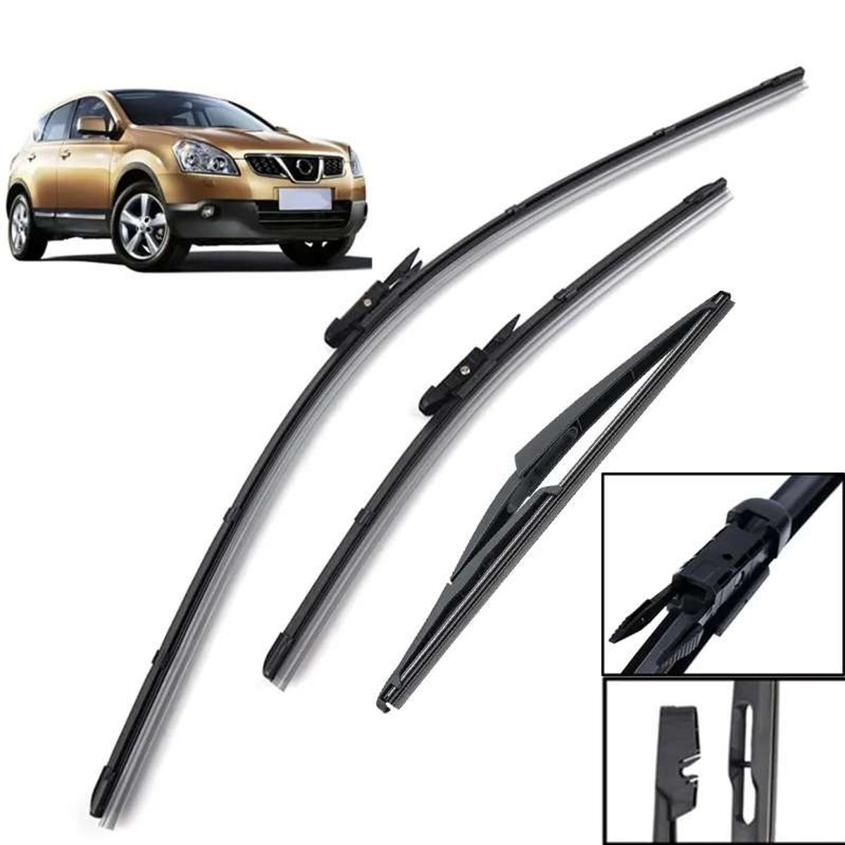 GENERICO - Kit Plumillas Limpiaparabrisas Nissan Qashqai J10