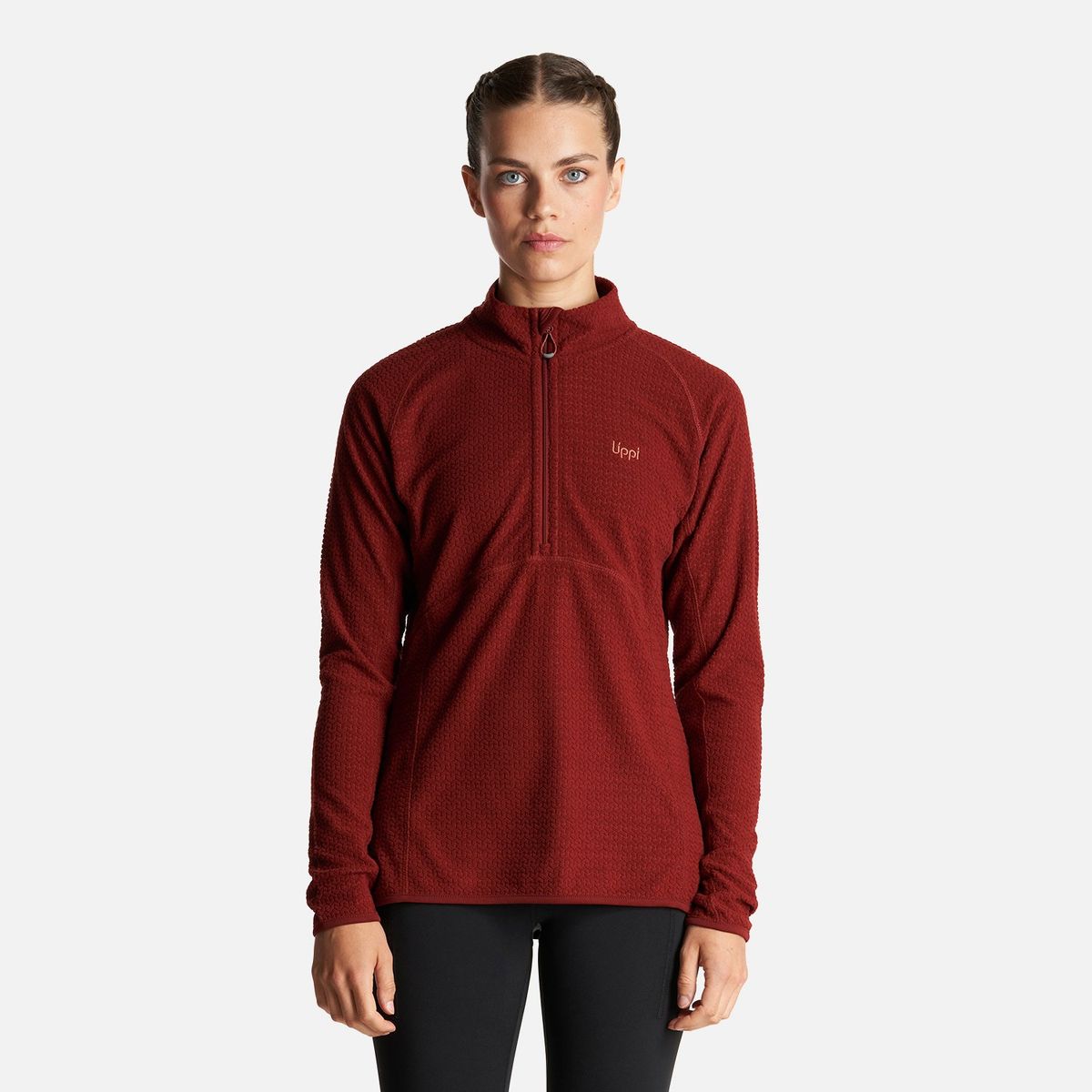 LIPPI - Poleron Mujer Jacaranda Nano-F 14 Zip Vino Lippi