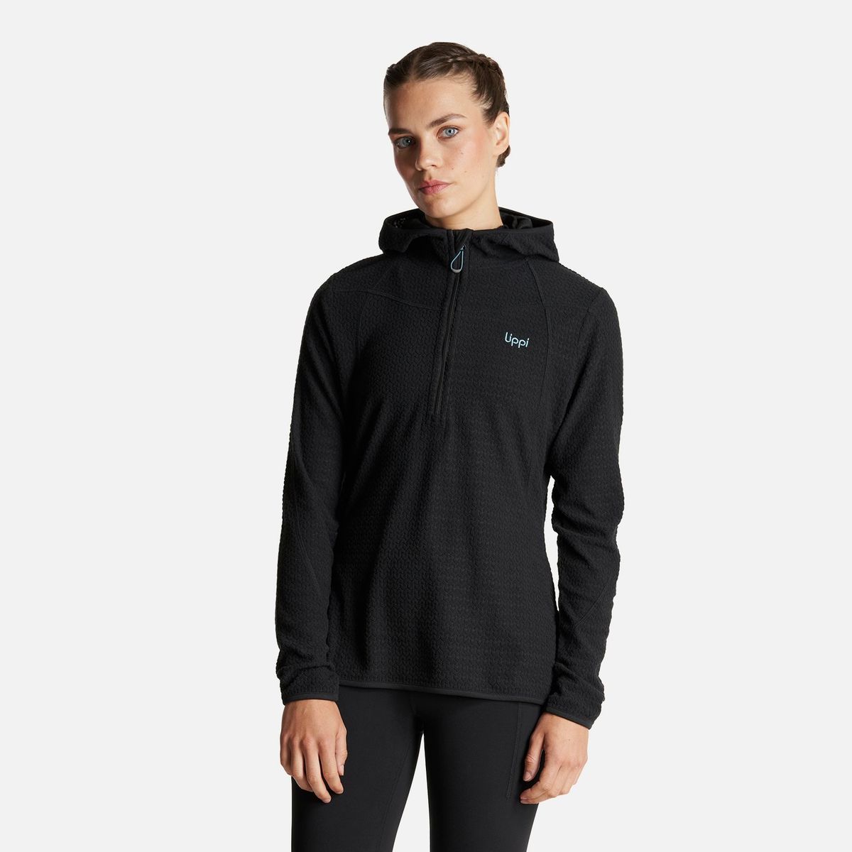 LIPPI - Poleron Mujer Jacaranda Nano-F 14 Zip Hoody Negro Lippi