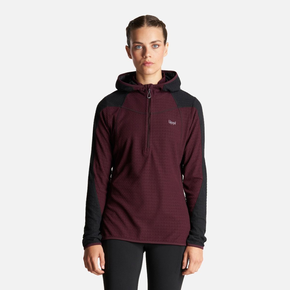 LIPPI - Poleron Mujer Jacaranda Nano-F 14 Zip Hoody Burdeo Lippi