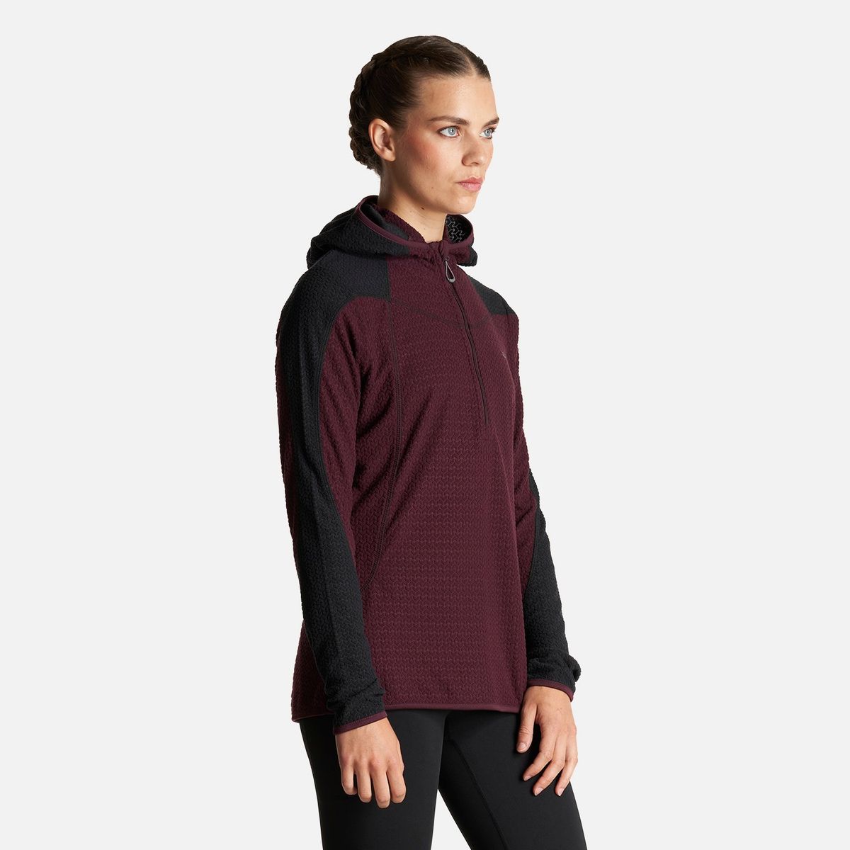 LIPPI - Poleron Mujer Jacaranda Nano-F 14 Zip Hoody Burdeo Lippi