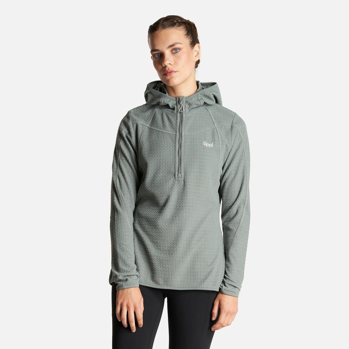 LIPPI - Poleron Mujer Jacaranda Nano-F 14 Zip Hoody Jade Lippi