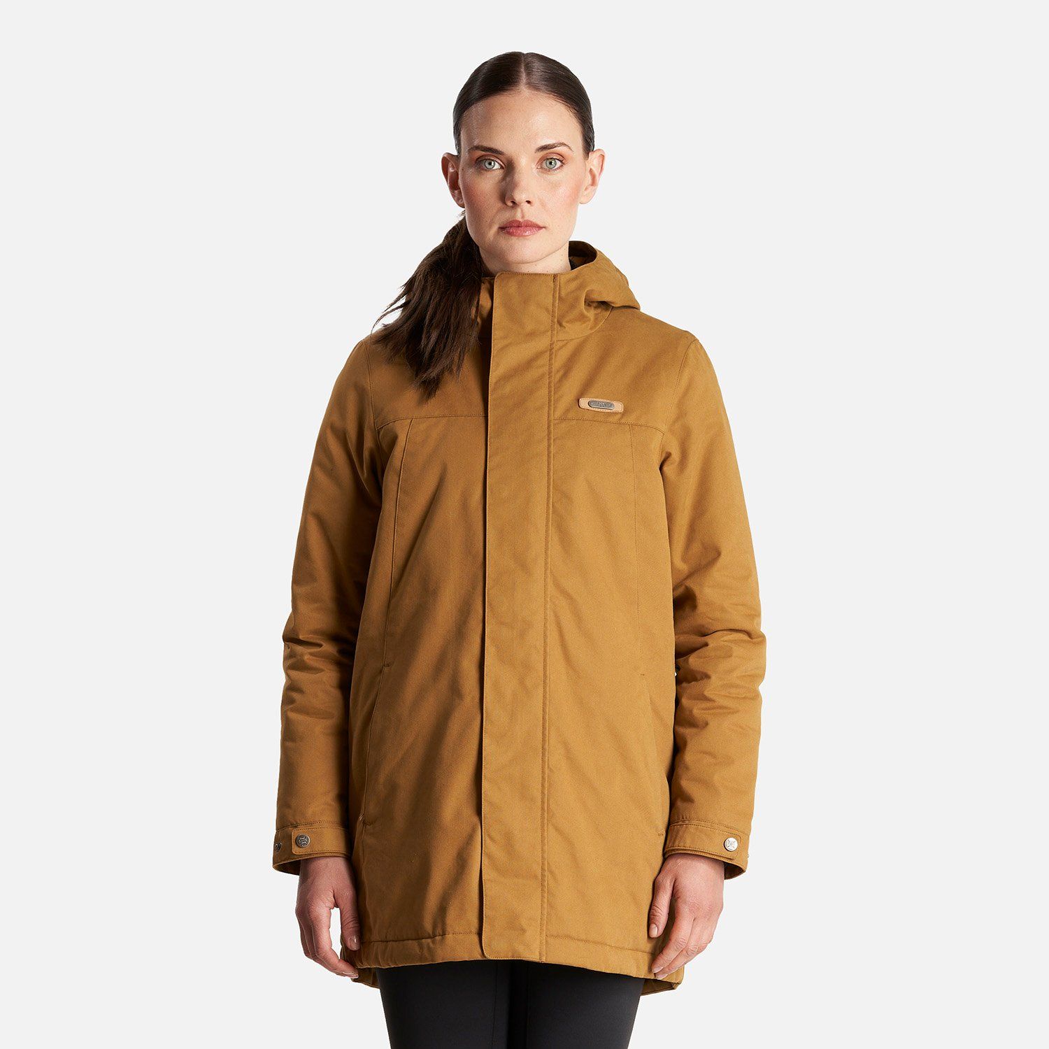 LIPPI Chaqueta Mujer Peumo Canvas Hoody Jacket Mostaza Oscuro