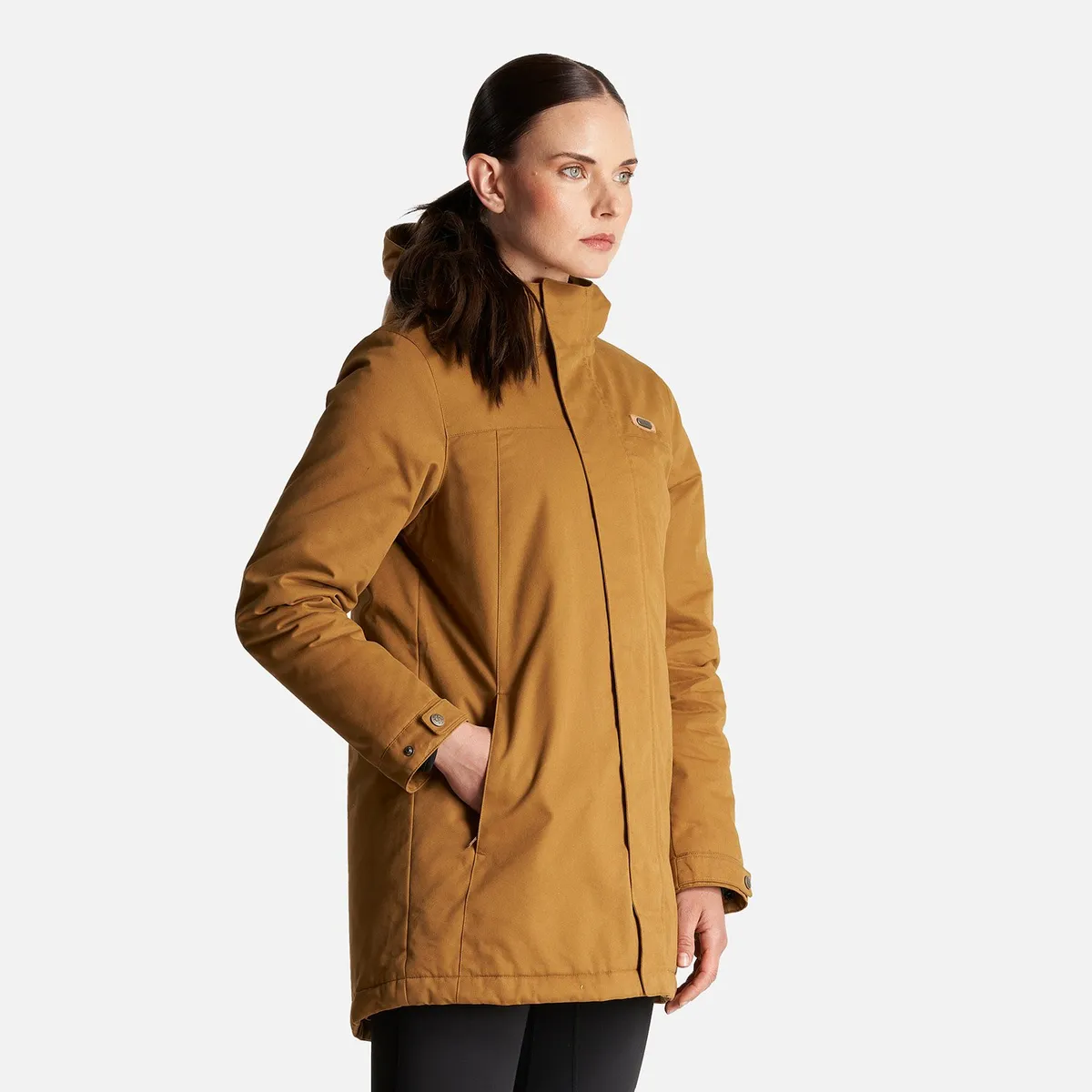 LIPPI - Chaqueta Mujer Peumo Canvas Hoody Jacket Mostaza Oscuro Lippi