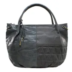 MAILEA - Cartera ecocuero patch 2 manillas para mujer gris