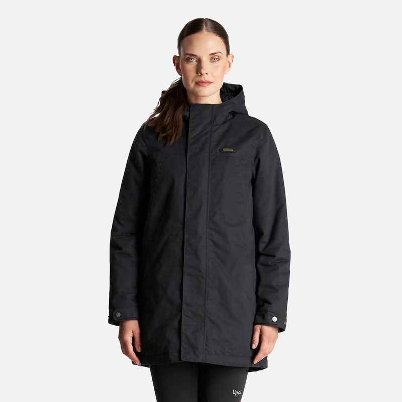 LIPPI - Chaqueta Mujer Peumo Canvas Hoody Jacket Negro Lippi