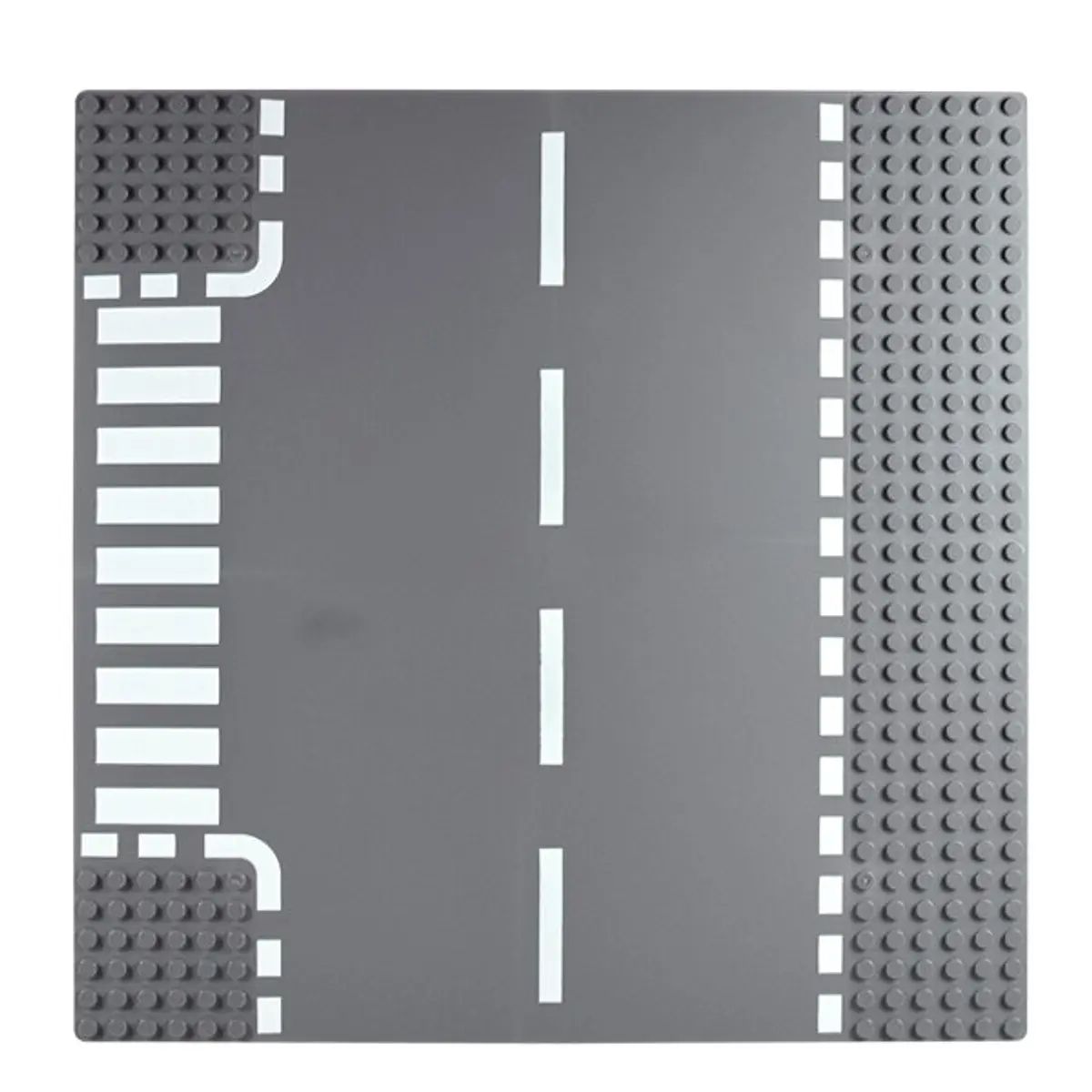 GENERICO - BASE ESQUINA CRUCE JUGUETE BLOQUES CONSTRUCCION CALLES 25X25CM