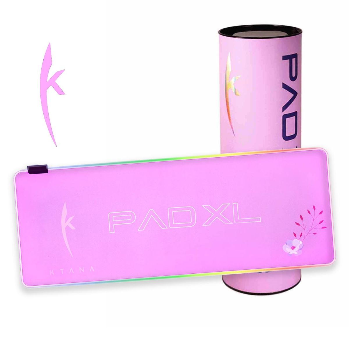KTANA - Mouse Pad Gamer Led Profesional Ktana Rosado