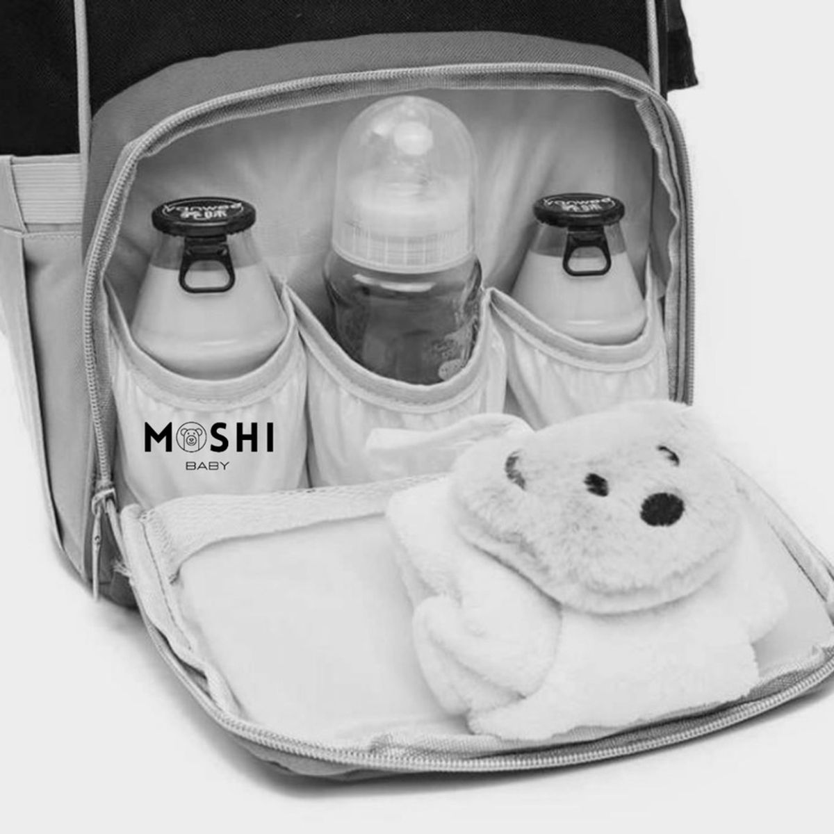 GENERICO - Bolso Mochila Maternal Pañalera Diseño Minnie Mouse Bebé Liso Morado