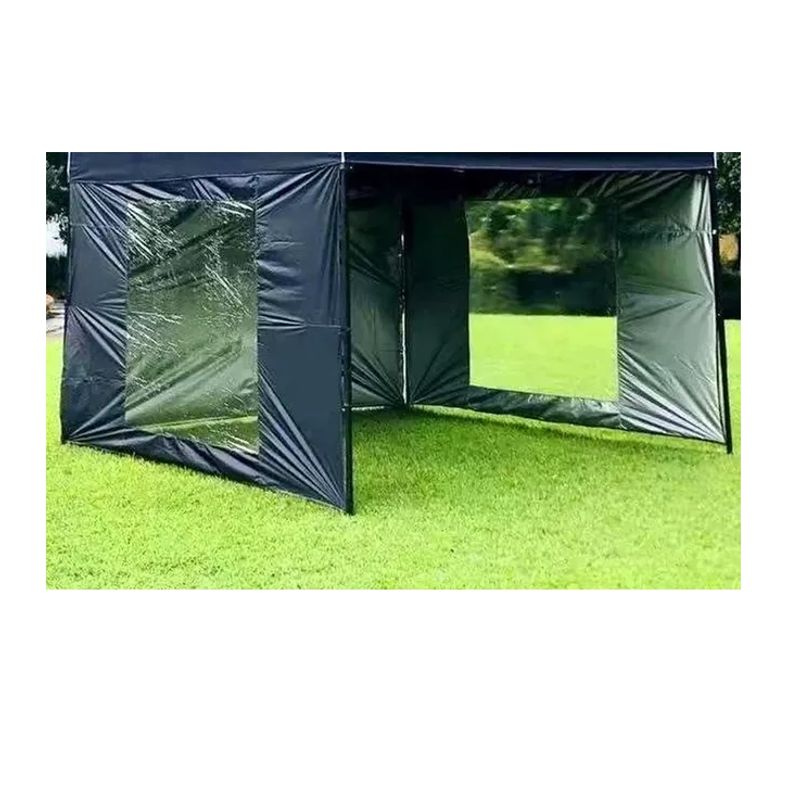 GENERICO - Lona Paredes Laterales Transparente Para Toldo Plegable 2x3 MTS Negro