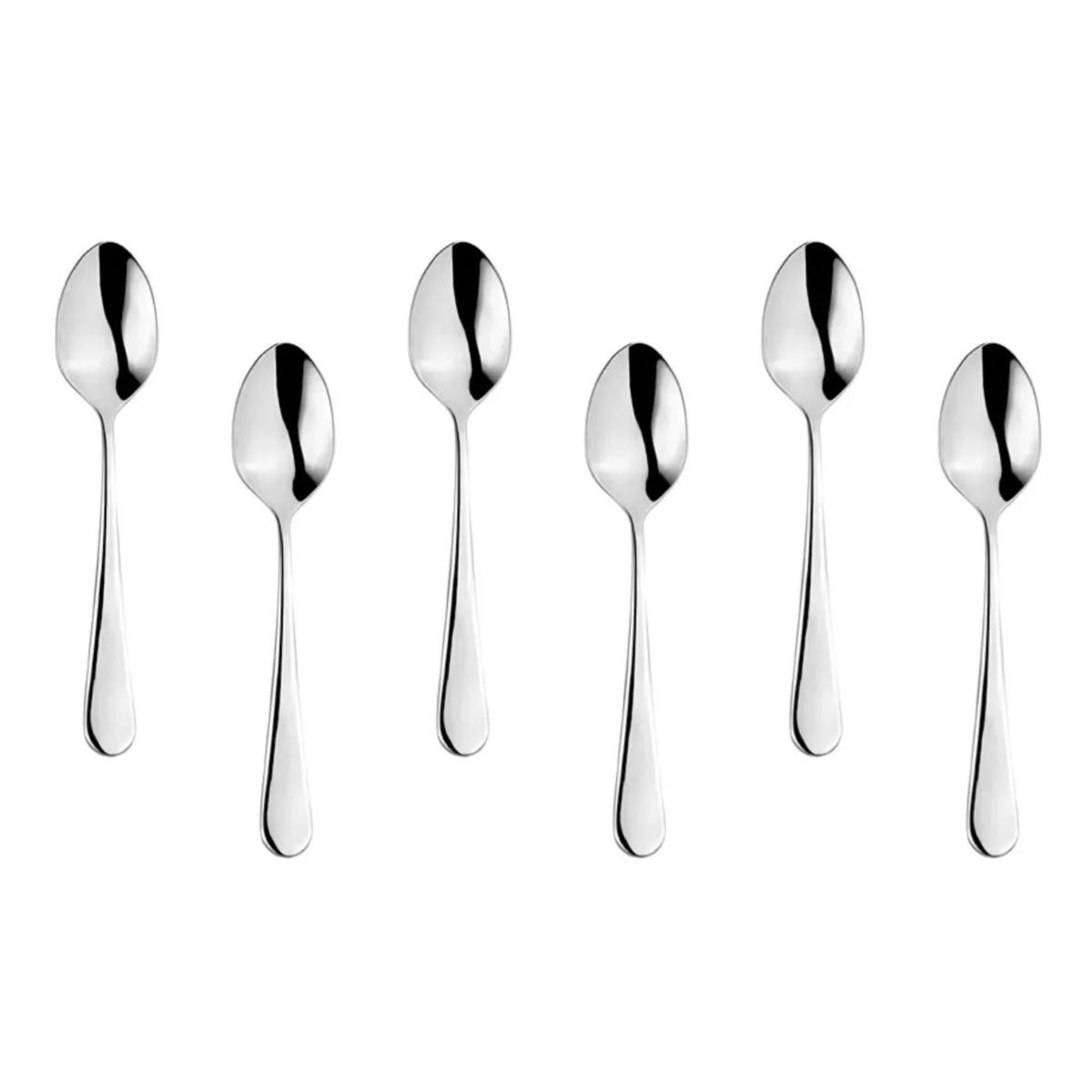 GENERICO - Cuchara de Café Moka Té 10cm Acero Inoxidable Premium X6