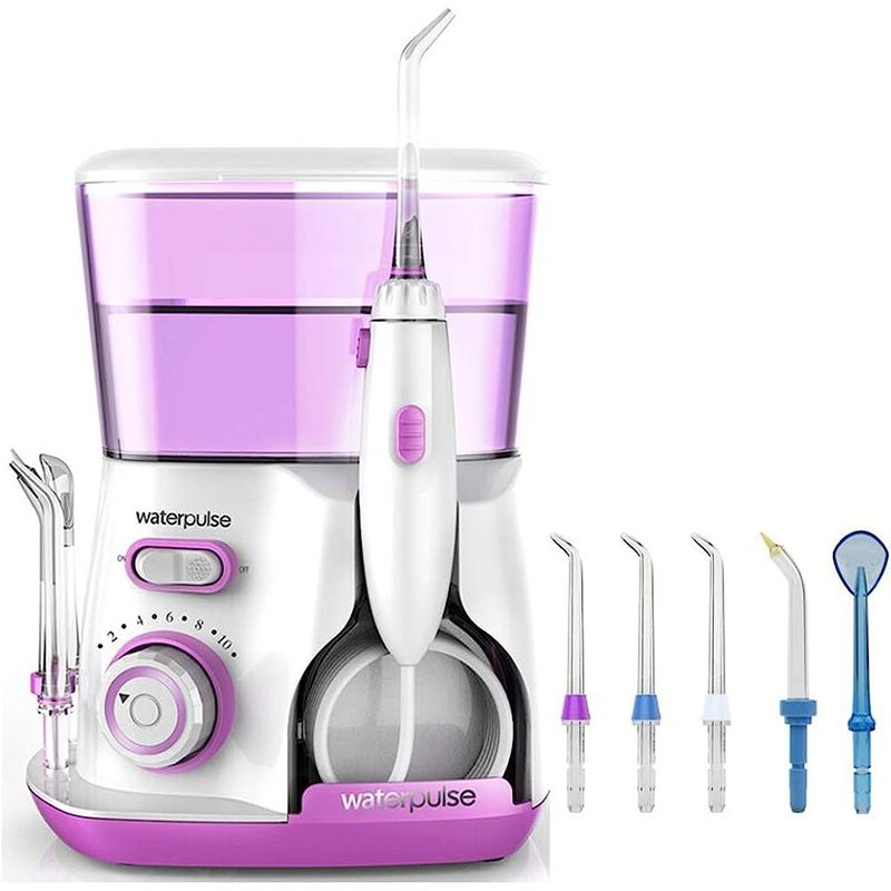 GENERICO - Irrigador Bucal Water Pulse V300 10 Niveles Y 5 Puntas Rosado