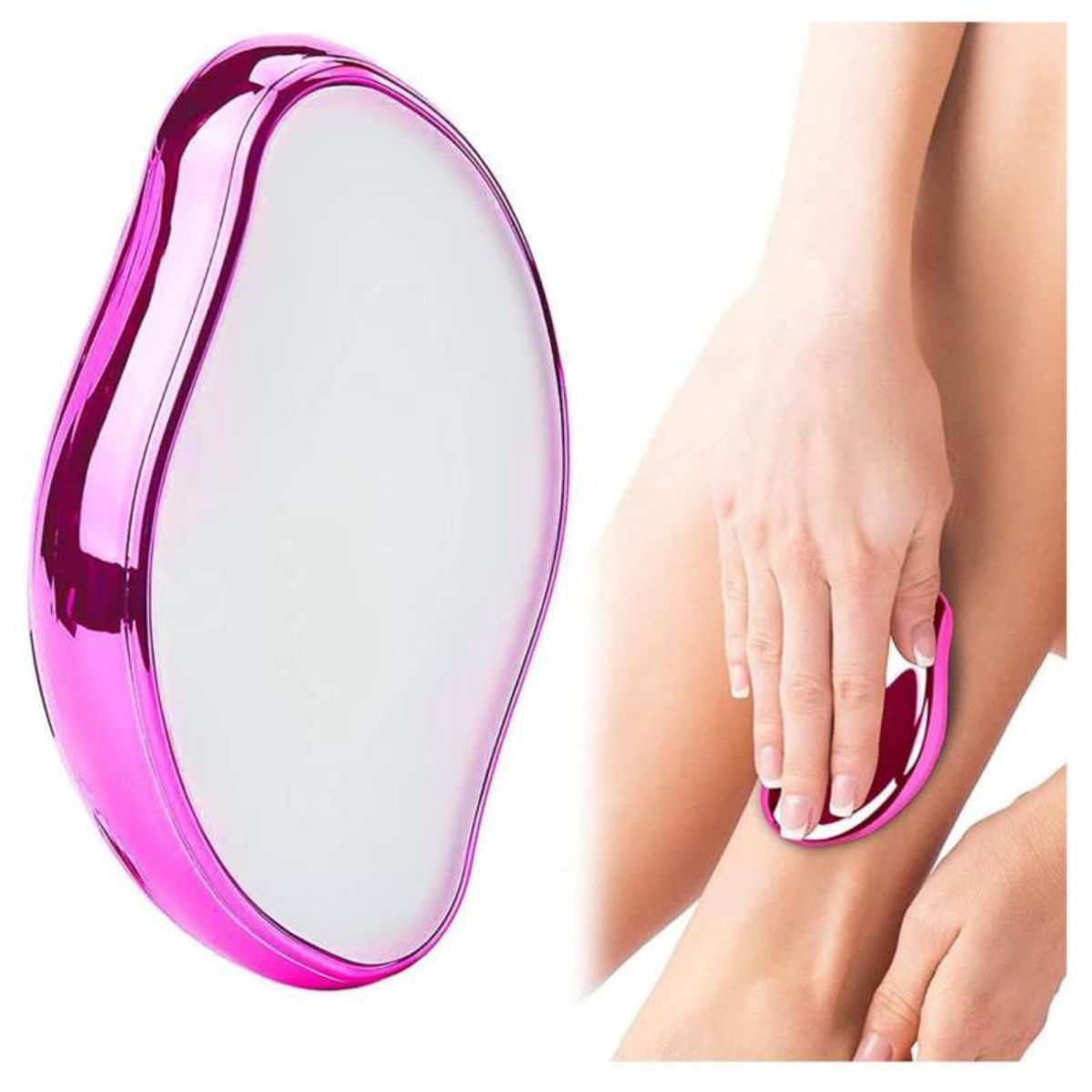 GENERICO - Depiladora De Cristal Removedor De Vello Sin Dolor Rosada