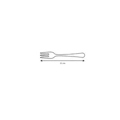 GENERICO - 6 Tenedores Para Postre 15cm Acero Inox. Premium