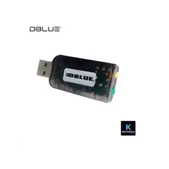 DBLUE - TARJETA DE SONIDO CON CONEXION USB BLACK