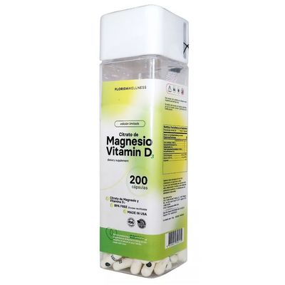 Imagen 2 del producto Citrato De Magnesio + Vitamina D3 Nf 1 Frasco 200 Capsulas