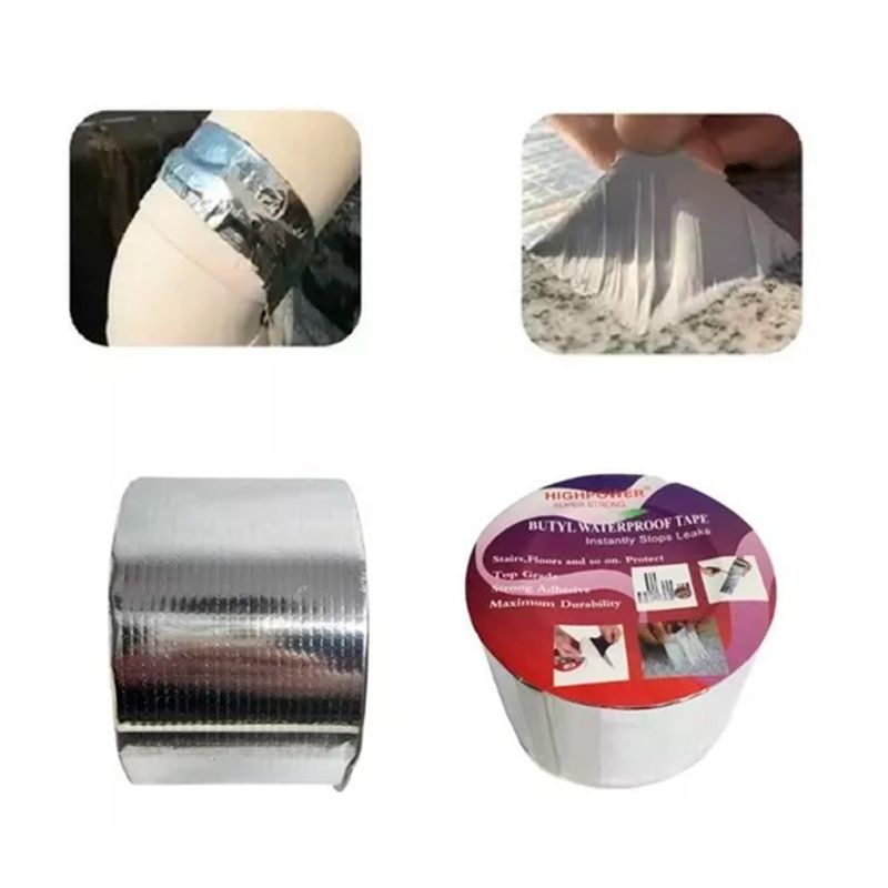 GENERICO - Cinta Sellador Adhesivo Techo Gotera Impermeable 75mm X 5m