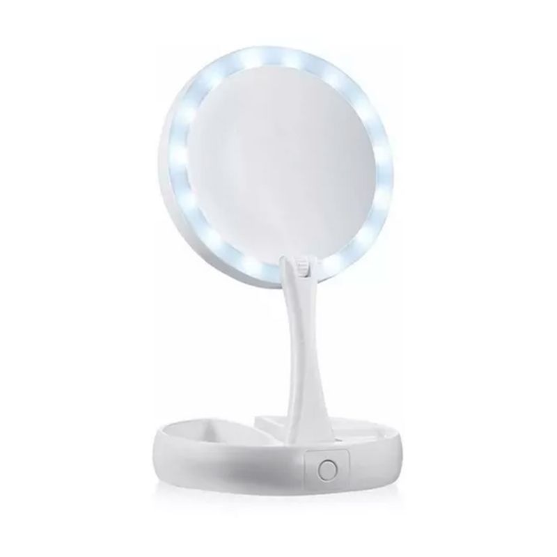 GENERICO - Espejo Con Luz Led Plegable  Aumento 10x