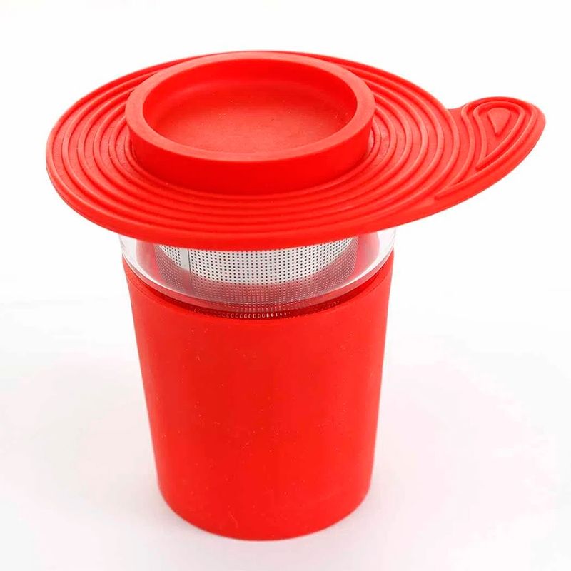 VOLK CHEF - Vaso Funda Silicona Con Filtro Para Infusiones