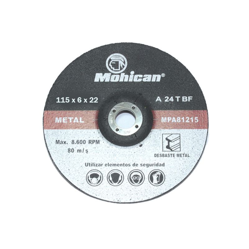 MOHICAN - Disco Desbaste Metal Ce  (4 1/2'')  115x6x22 Mm Mohican