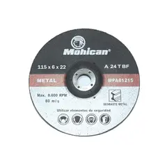 MOHICAN - Disco Desbaste Metal Ce (4 1/2'') 115x6x22 Mm