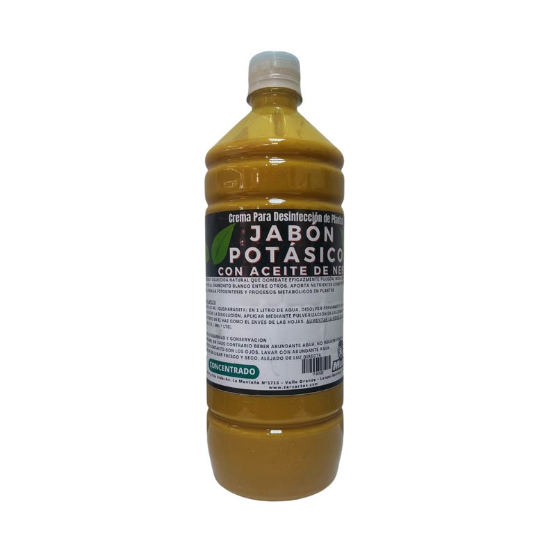 MOHICAN - JABÓN POTÁSICO ACEITE DE NEEM CONCENTRADO 1 LTS (200 LTS)