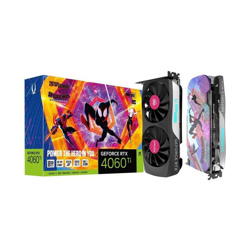 ZOTAC - Tarjeta de Video ZOTAC GeForce RTX 4060 Ti 8GB Twin Edge OC Spiderman Bundle