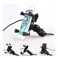 Porta Celular Para Moto Soporte Tipo X Con Cargador Usb rc