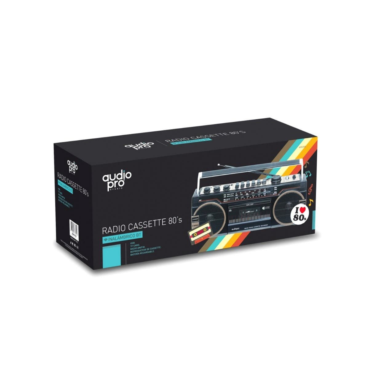 AUDIOPRO - RADIO RETRO CON REPRODUCTOR CASSETTE