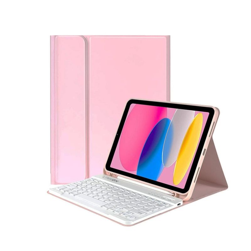 LINKON - Carcasa Funda Con Teclado Para iPad Linkon - Rosa - 10.9''