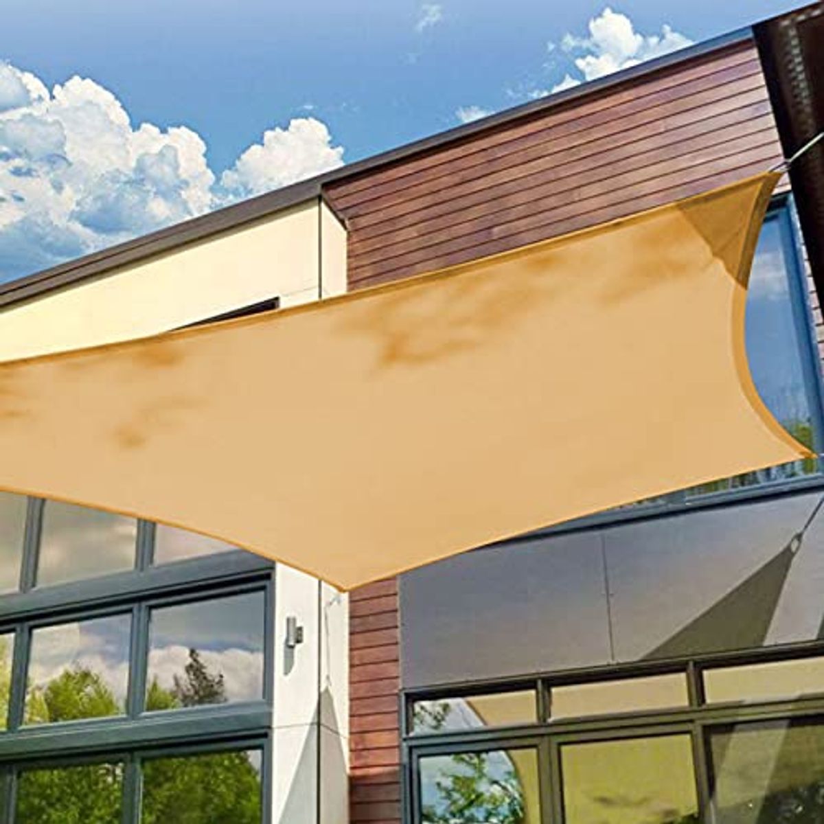 GENERICO - Toldos vela Cuadrado 5x5 Ideal para la proteccion UV