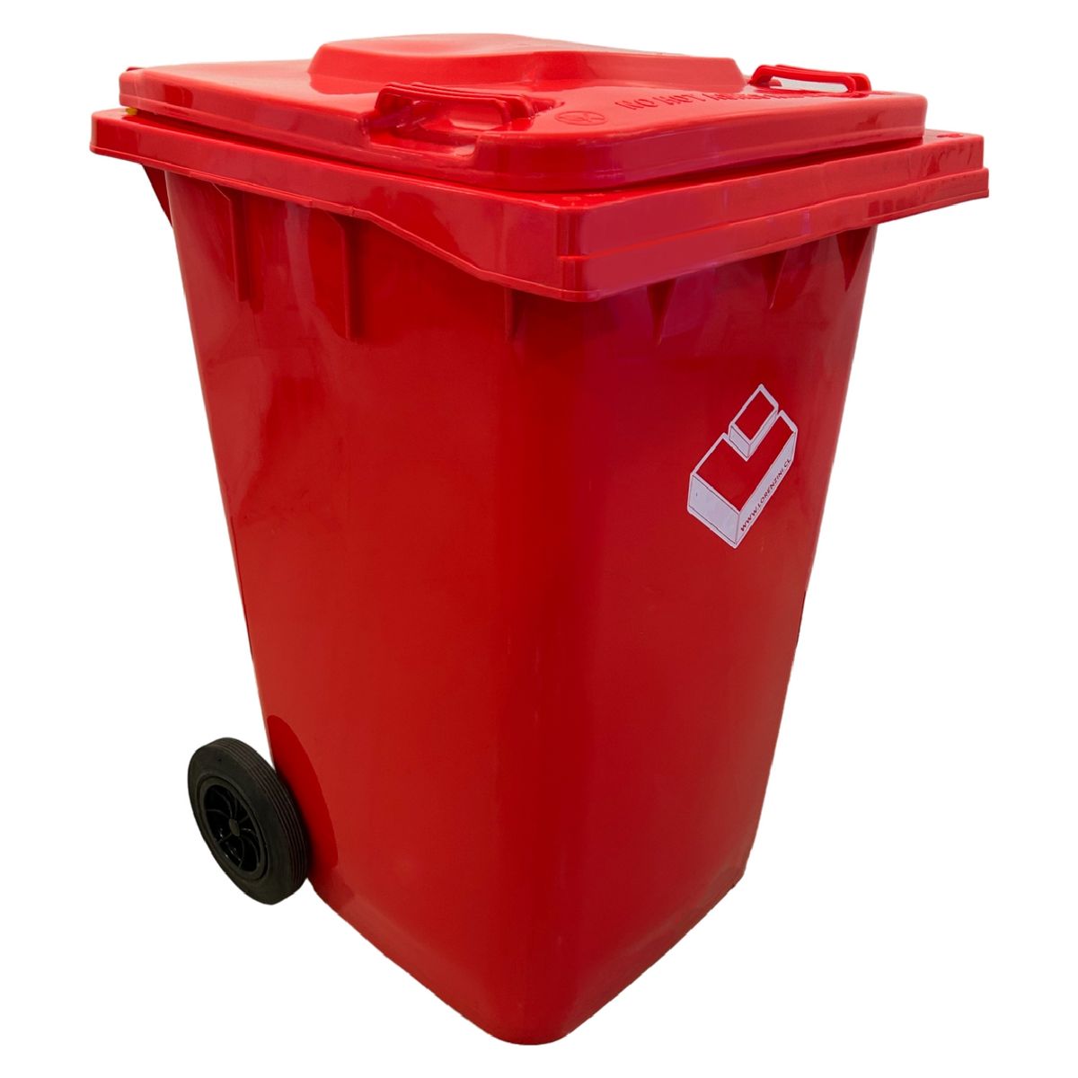 LORENZINI - Contenedor Basurero 360 Lts Rojo con ruedas