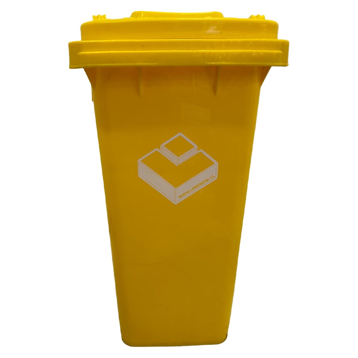 LORENZINI - Contenedor Basurero 120 Lt Amarillo con Tapa/rueda