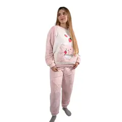 MEDIA LUNA - Pijama Mujer Polar Sherpa Diseño Fruti Osito