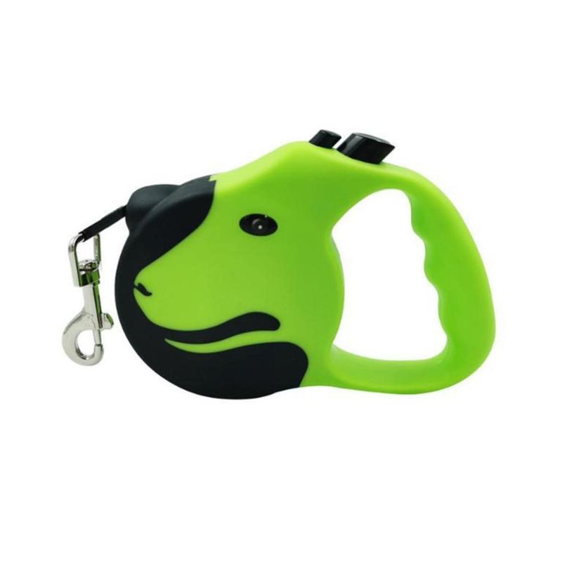 GENERICO - Cuerda Retráctil 5M Flexible Paseo De Perros Mascotas Verde