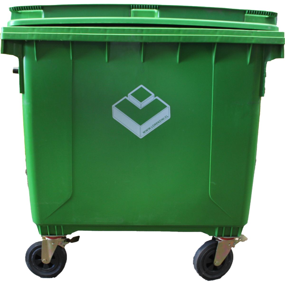 LORENZINI - Contenedor Basurero 1100 Lts Verde con ruedas
