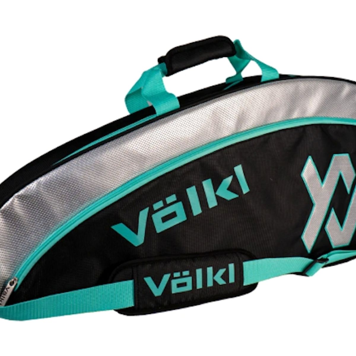 VOLKL - Bolso Tenis Tour Pro  2/3 Raquetas Negro-Turquesa-Plata Völkl