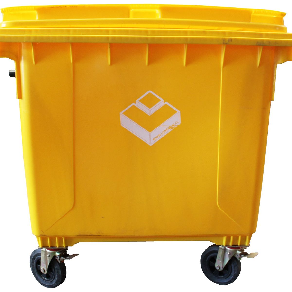LORENZINI - Contenedor Basurero 1100 Lts Amarillo con ruedas