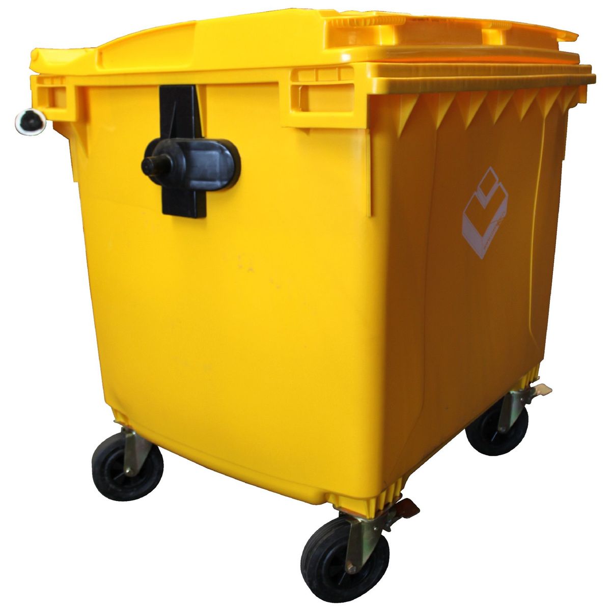 LORENZINI - Contenedor Basurero 1100 Lts Amarillo con ruedas