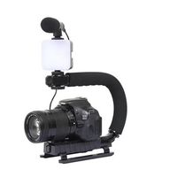 Estabilizador Celular Camara Gopro Con Microfono Y Luz