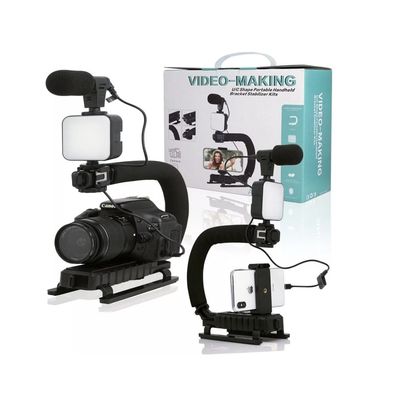 Imagen 2 del producto Estabilizador Celular Camara Gopro Con Microfono Y Luz