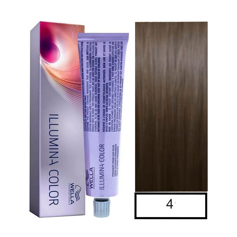 WELLA - Tintura Permanente Illumina Wella 4  60 Ml Mas Oxidante
