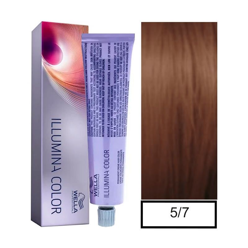 WELLA - Tintura Permanente Illumina  Wella 5/7  60 Ml Mas Oxidante