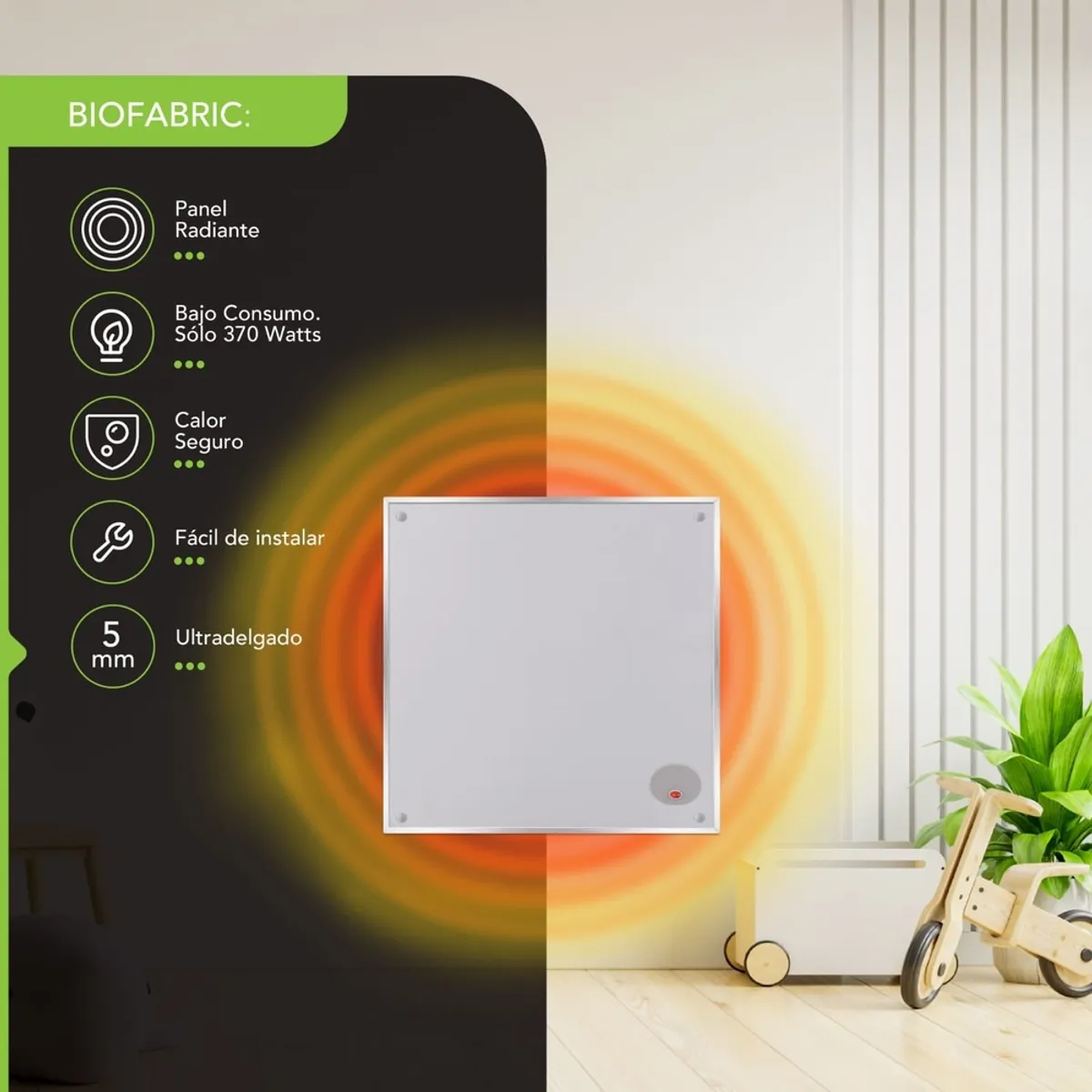 BIOCALOR - Panel eléctrico Biofabric