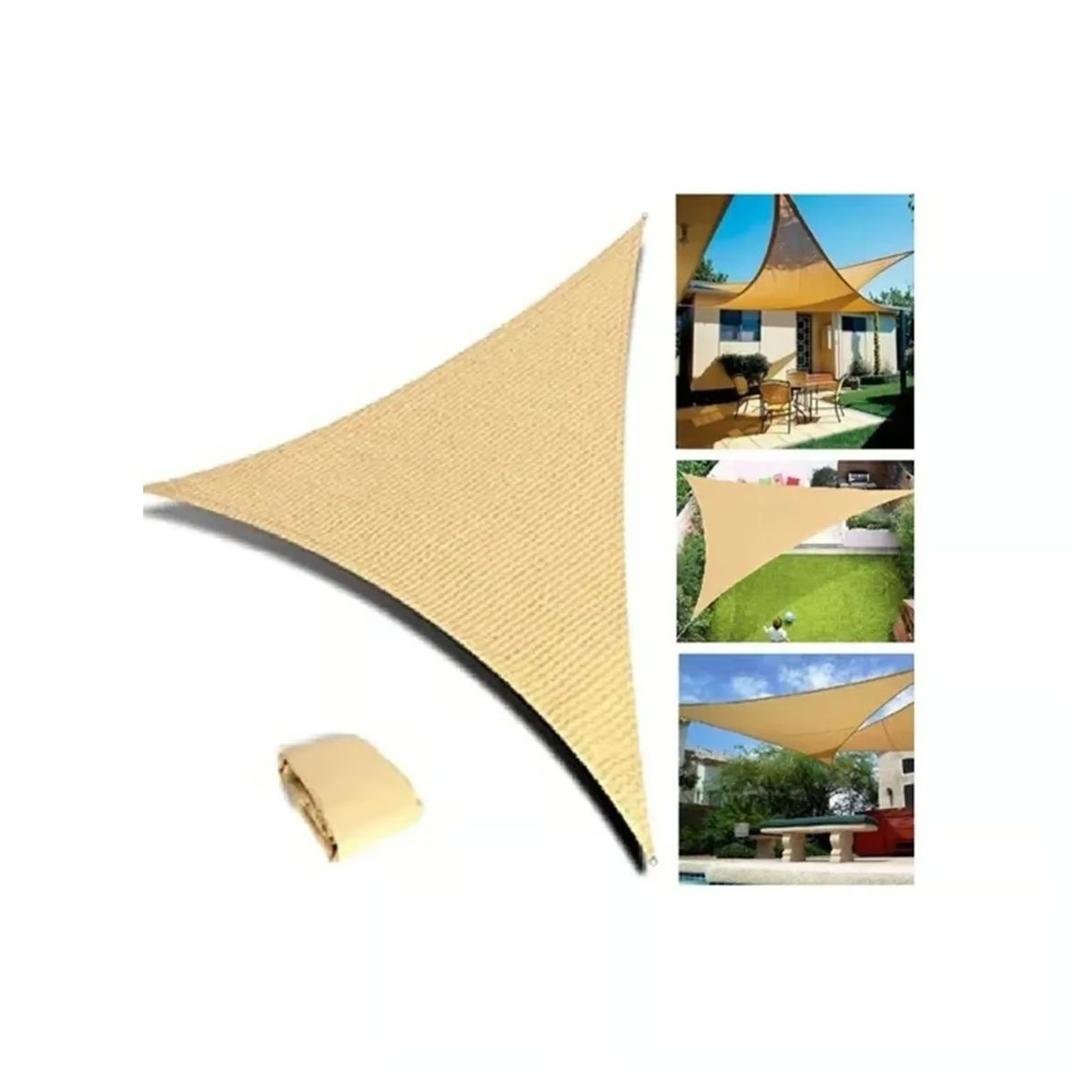 GENERICO - Toldo Vela Sombra Medida 5x5x5 Triangular