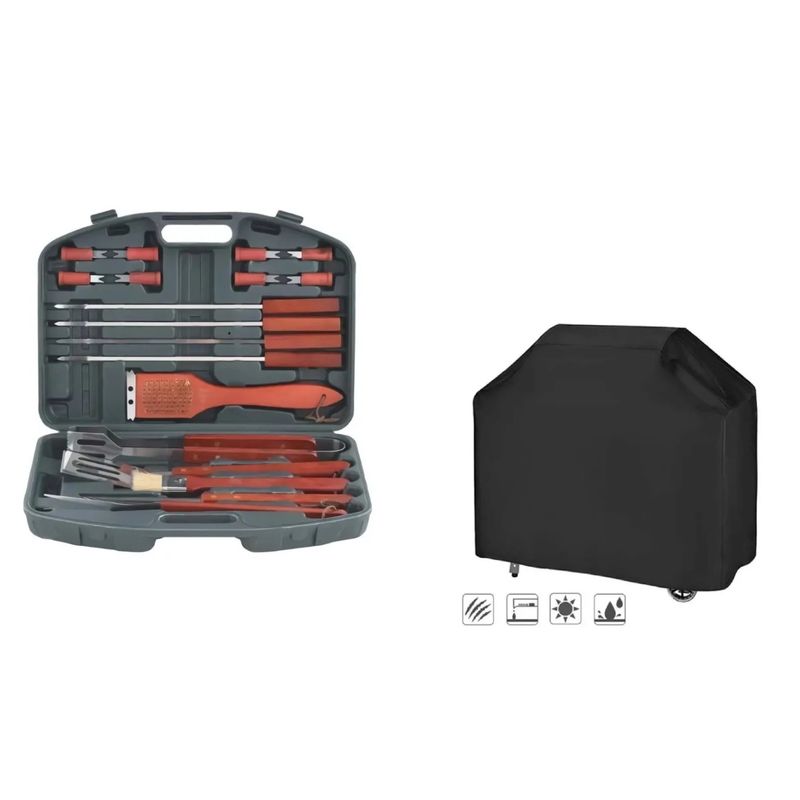 GENERICO - Cubierta Parrilla Asador  Kit De Herramientas Para Asado